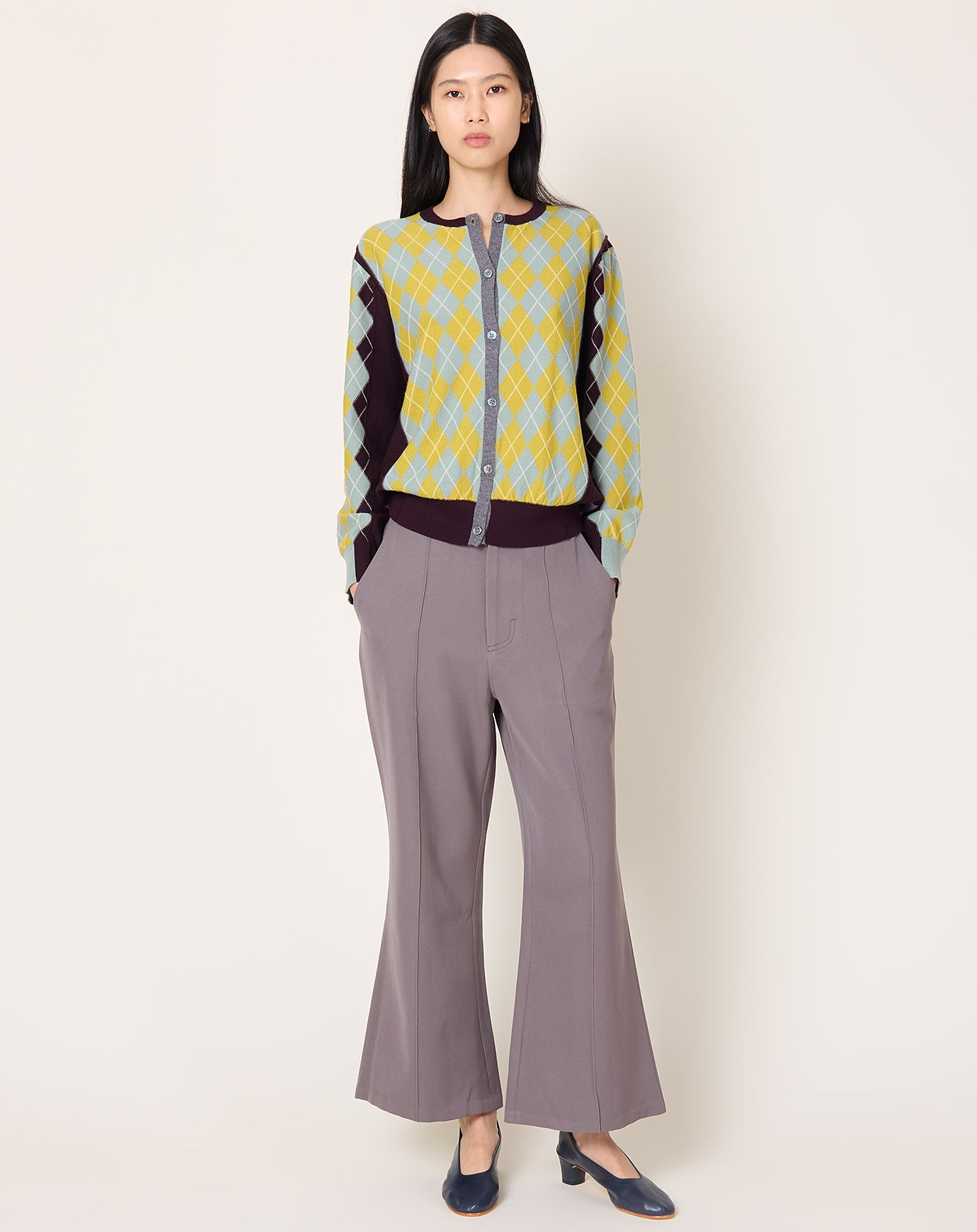 Zankov Wool Crepe Pant in Grey
