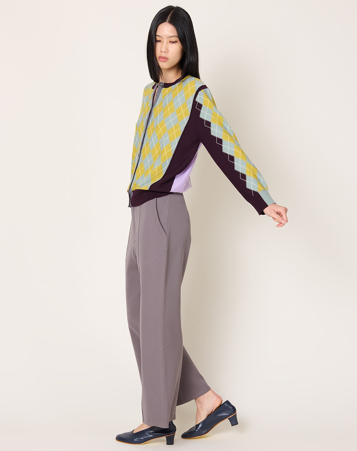 Zankov Wool Crepe Pant in Grey