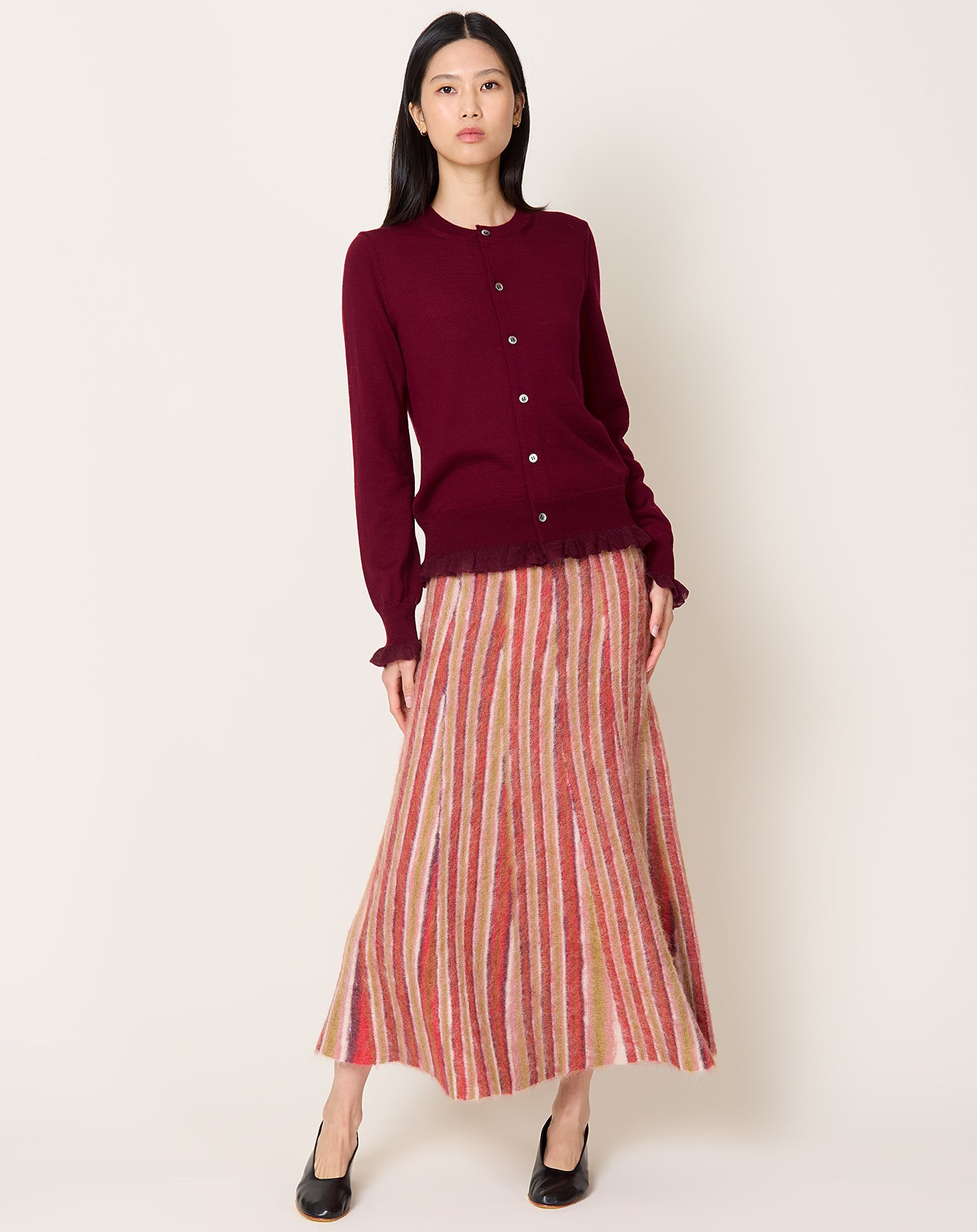 Zankov Zander Skirt in Camel Space Dye