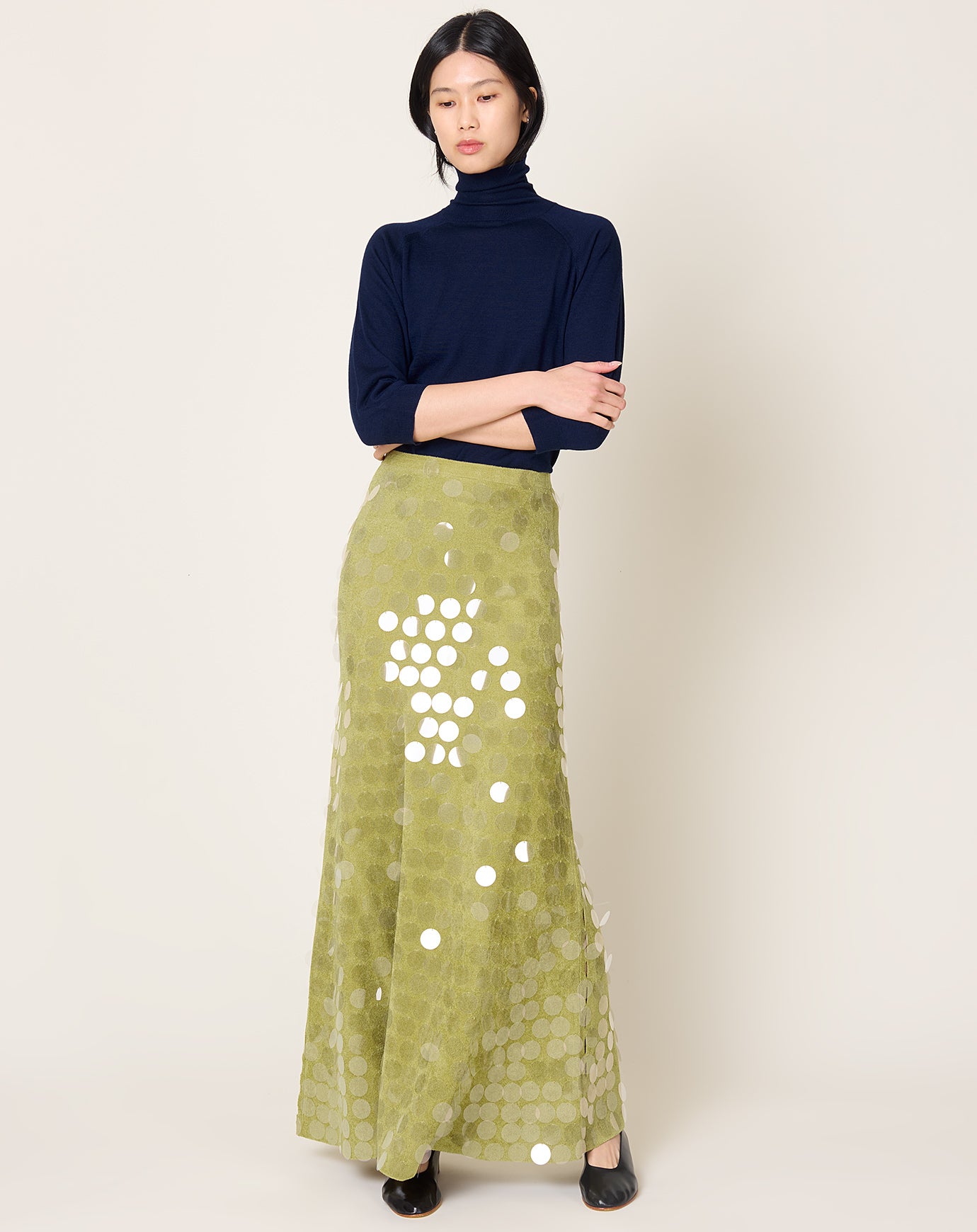 Zankov Zander Skirt in Sprout Green