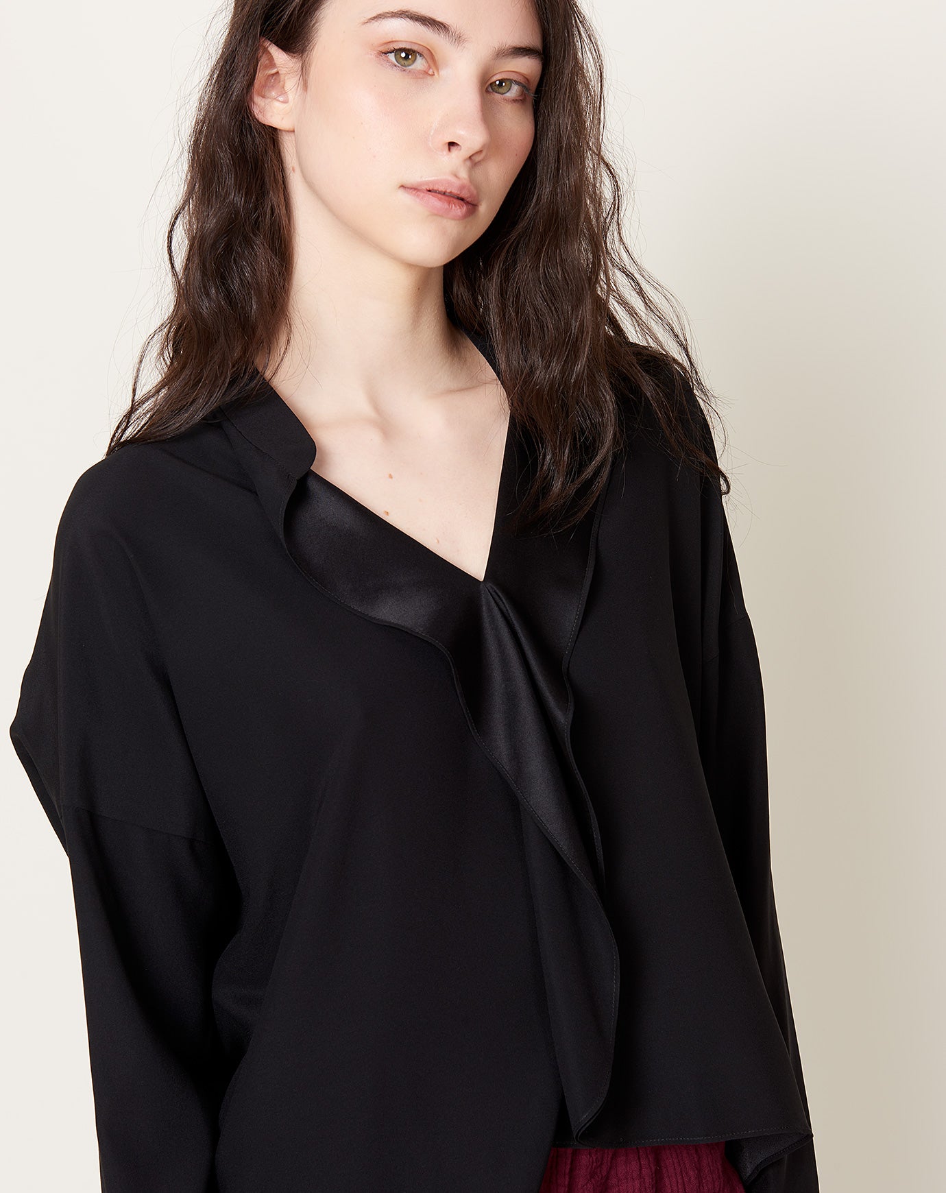 Zero + Maria Cornejo Longsleeved Fin Gaban Shirt in Black