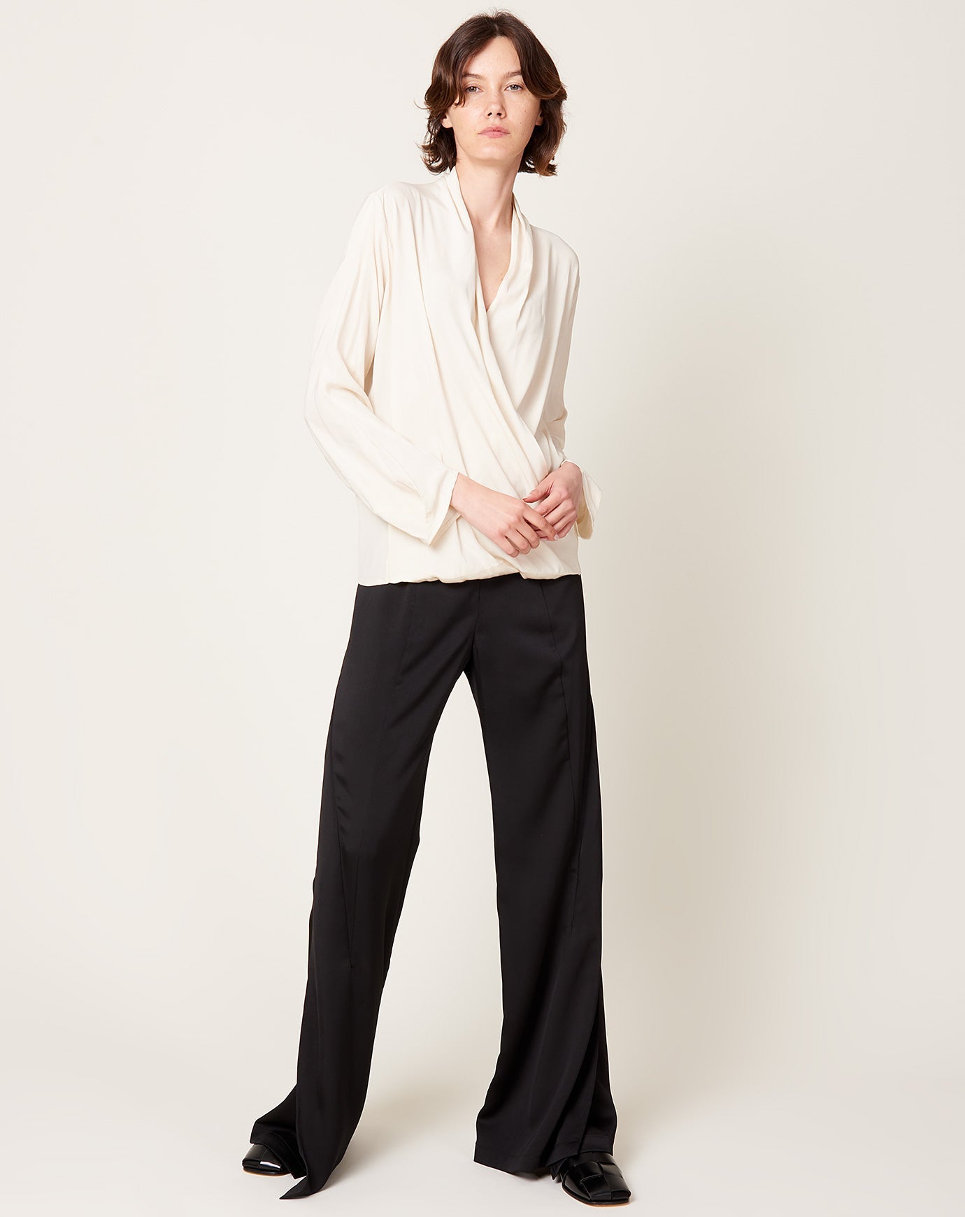 Zero + Maria Cornejo Jazmin Shirt in White Pepper