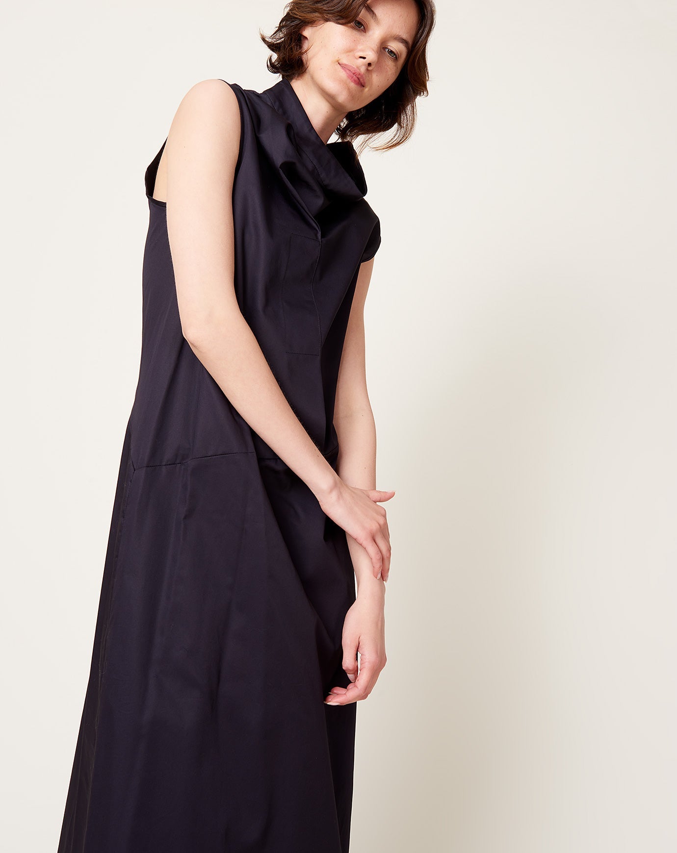 Zero + Maria Cornejo Long Fold Dress in Black