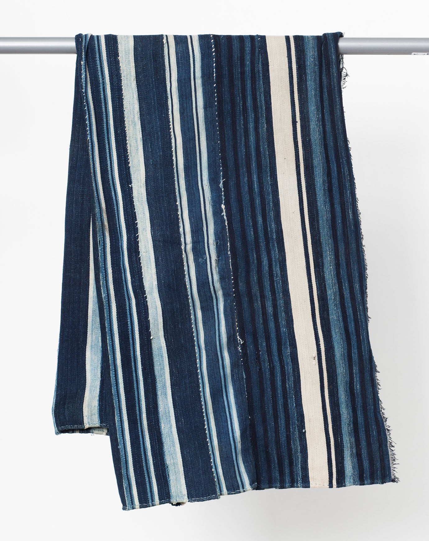 Striped Dyed Textile in Indigo