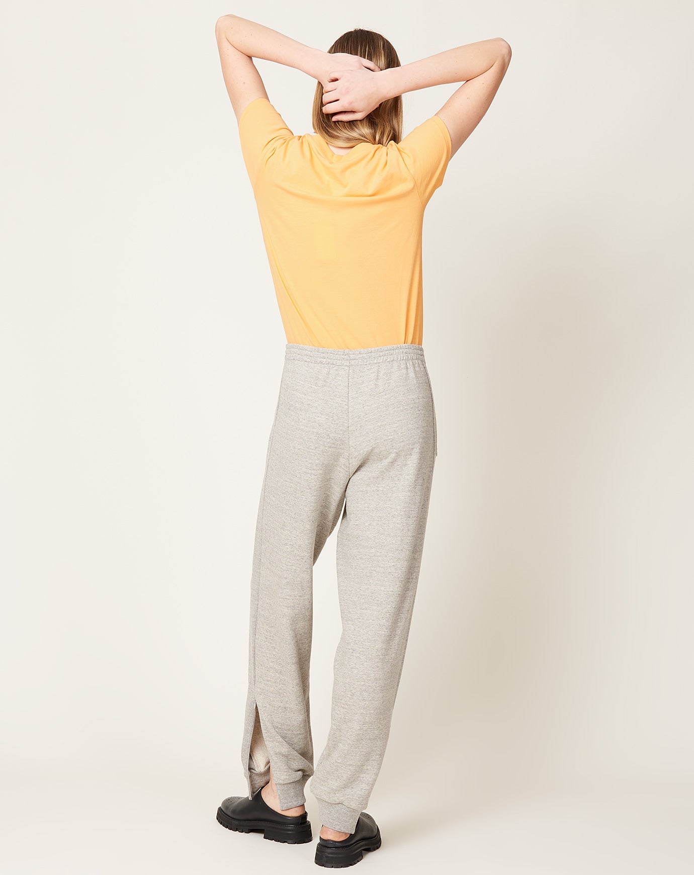 Double Layer Straight Leg Sweatpant in Grey, MM6, Covet + Lou