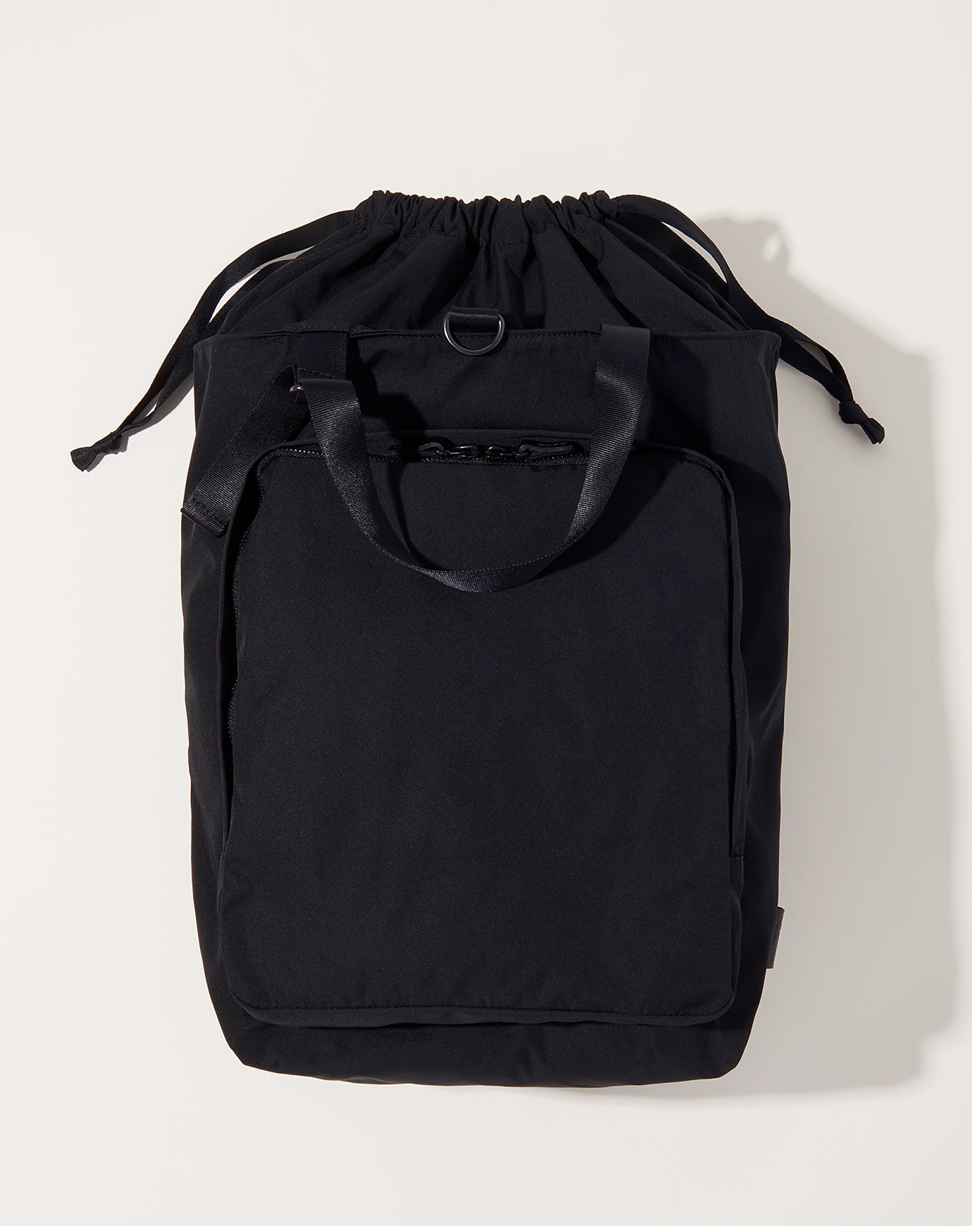 Gabardine 2-Way Backpack in Black | Amiacalva | Covet + Lou