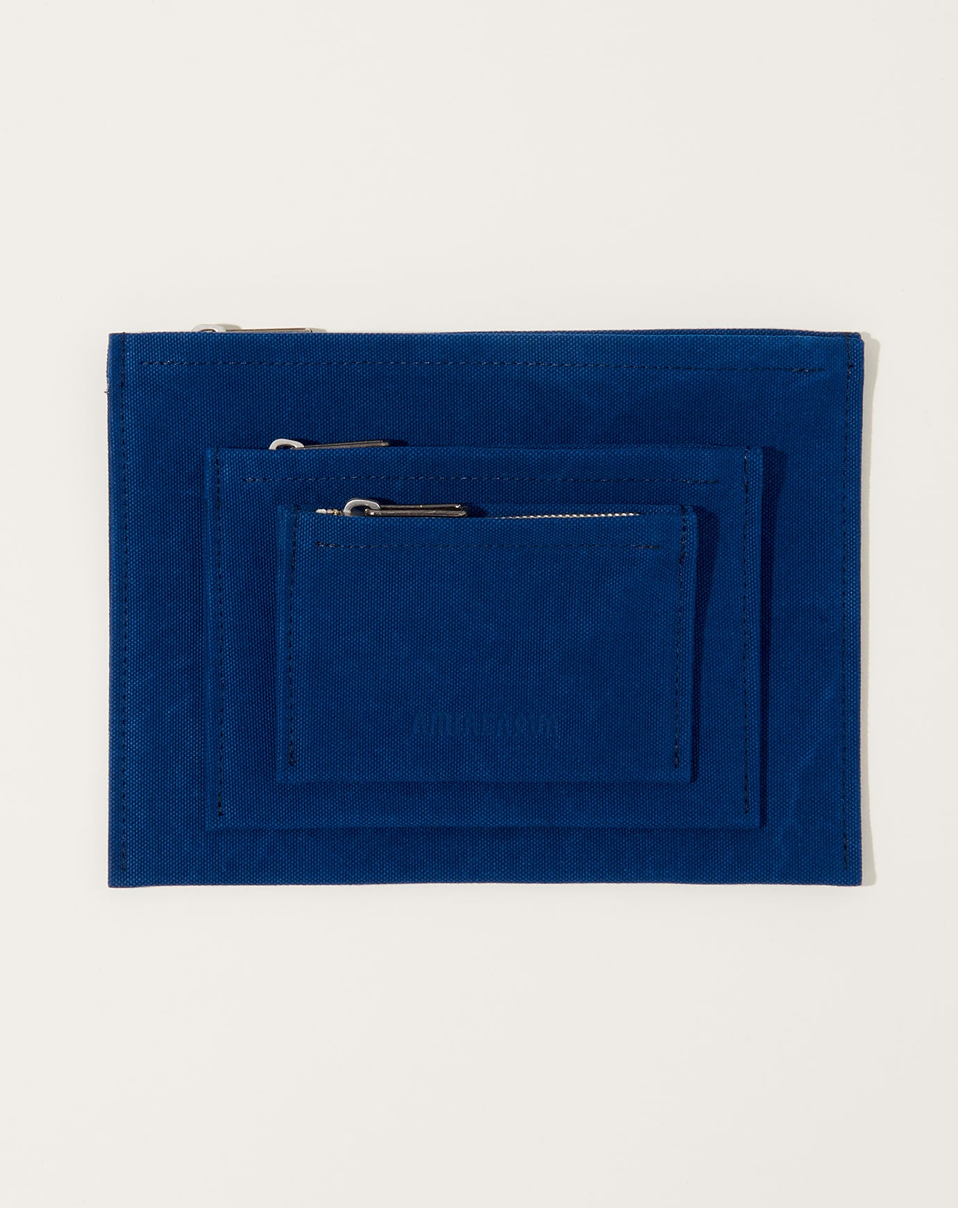 Amiacalva Washed Canvas Pouch in Blue
