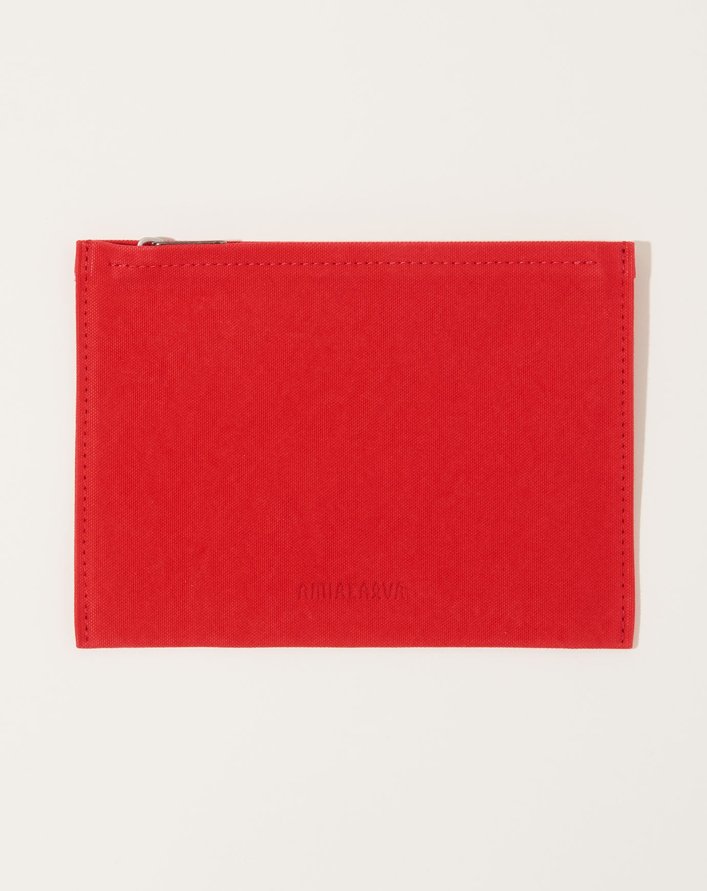 Amiacalva Washed Canvas Pouch in Red