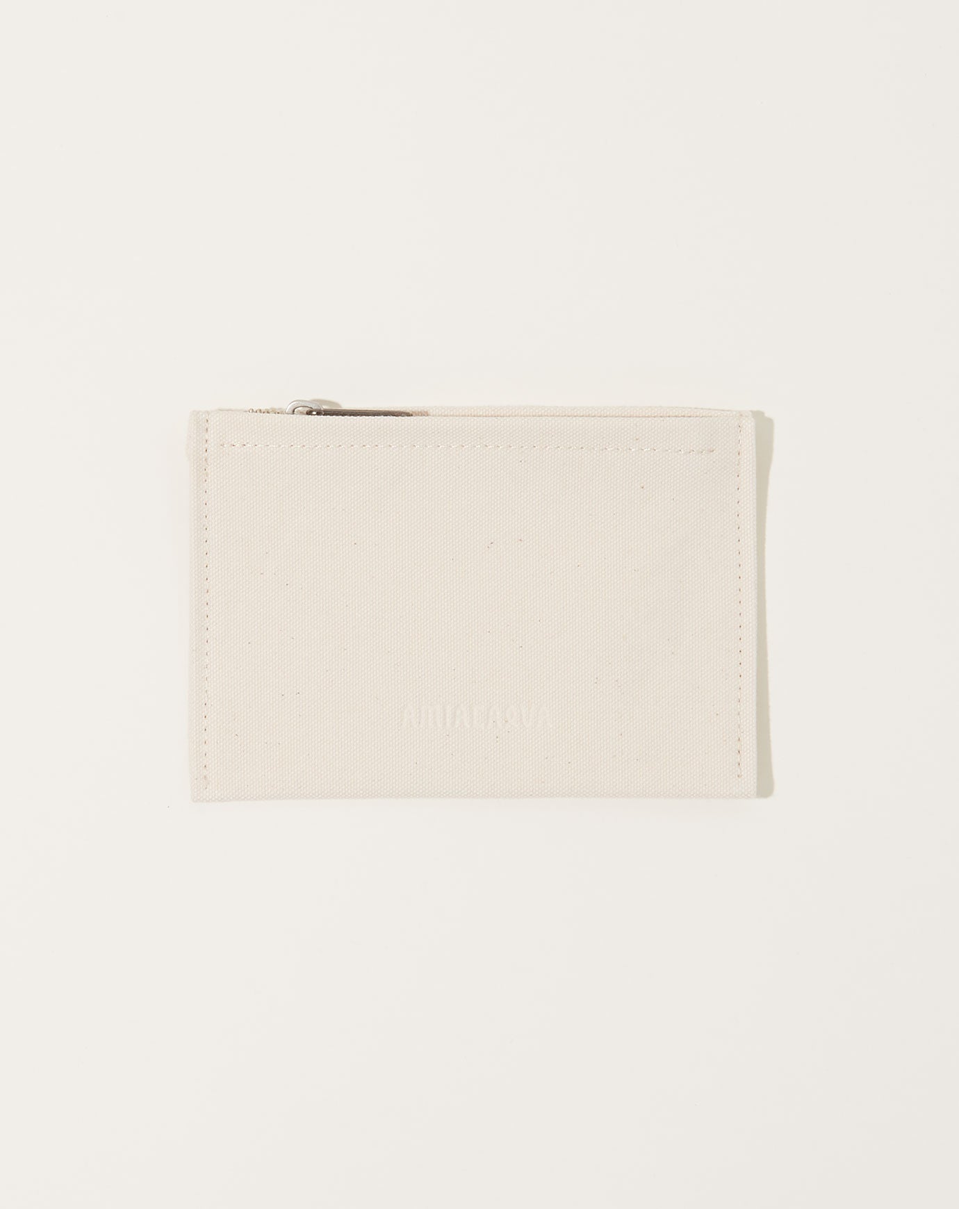 Amiacalva Washed Canvas Pouch in White
