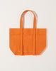Amiacalva Washed Canvas 6 Pocket Small Tote in Orange