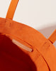 Amiacalva Washed Canvas 6 Pocket Small Tote in Orange