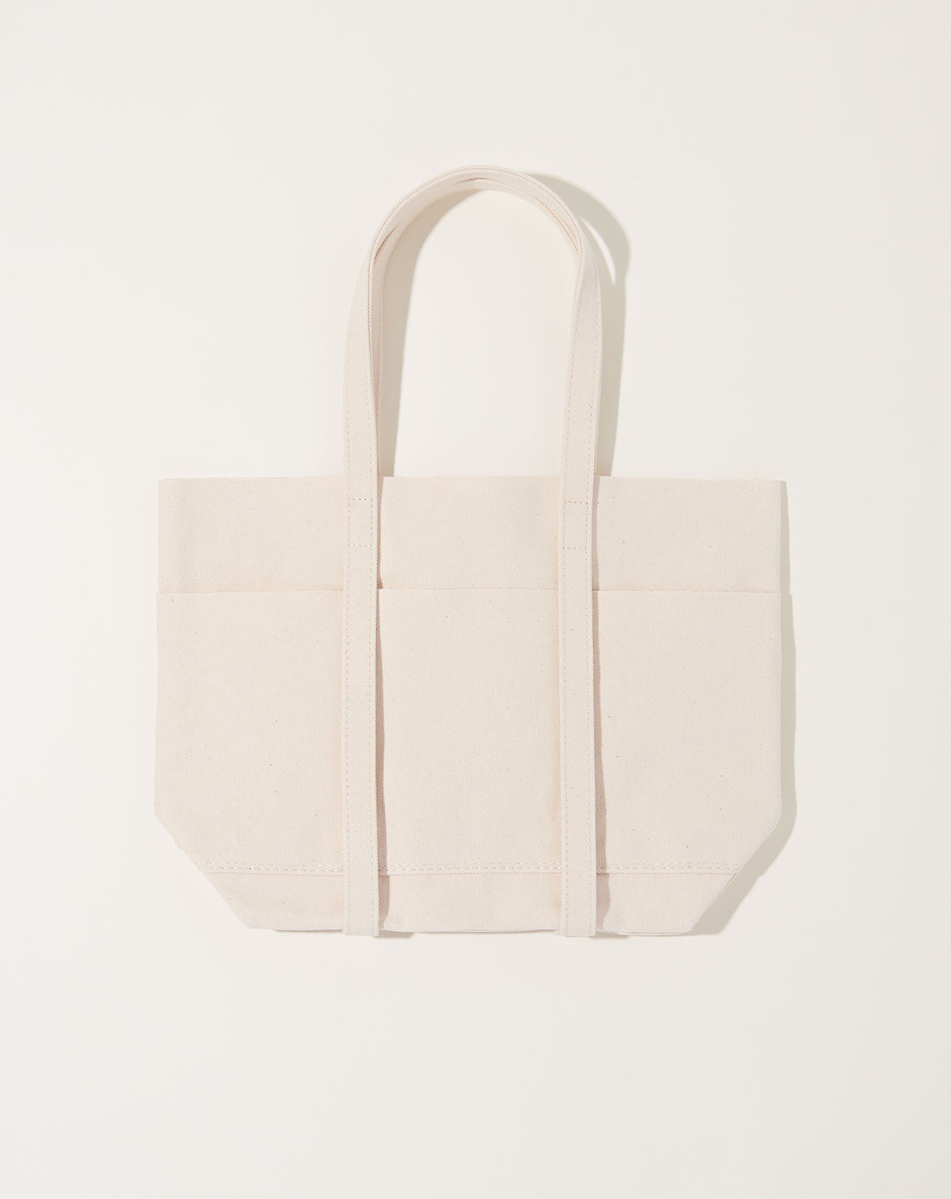 Amiacalva Washed Canvas 6 Pocket Small Tote in White