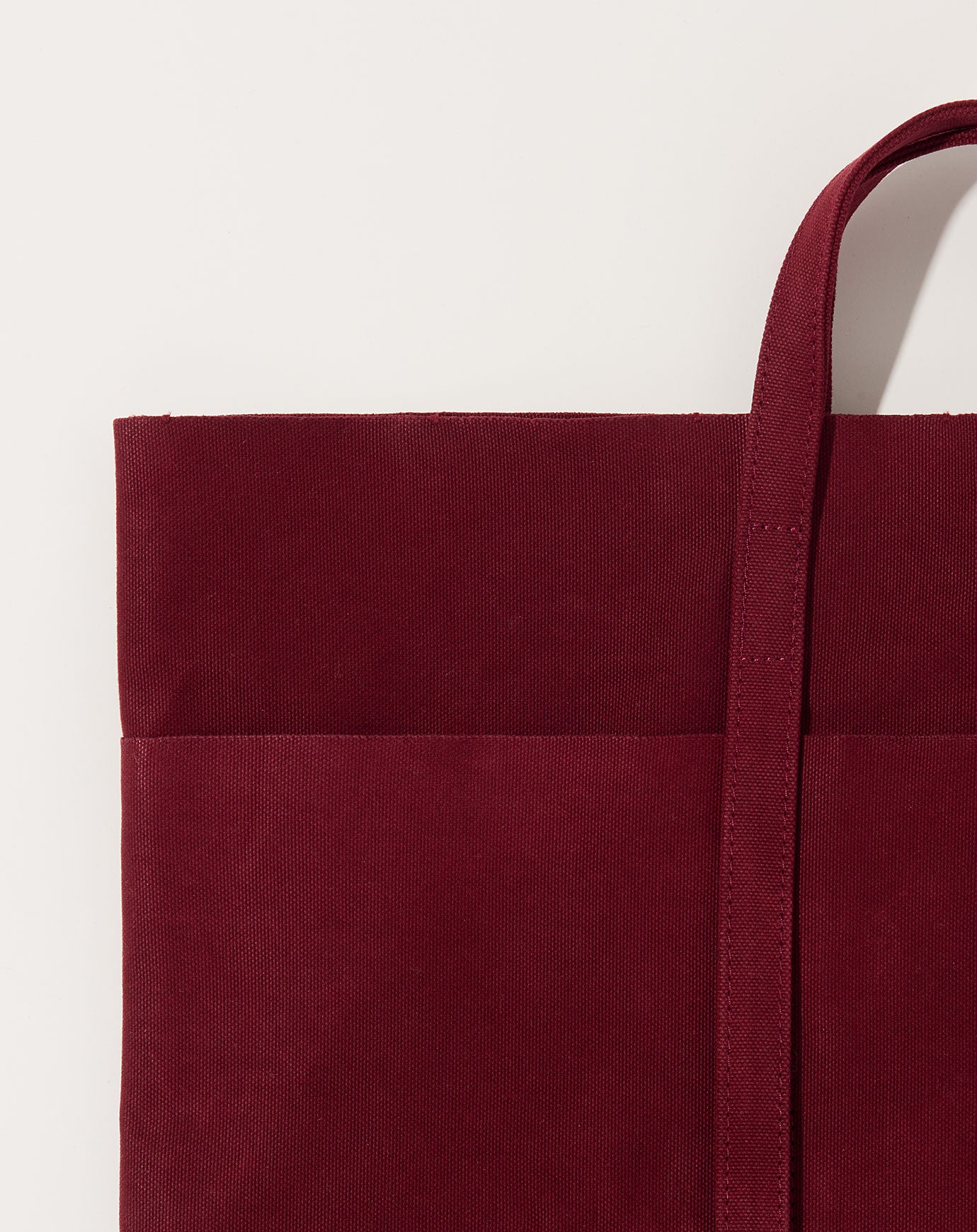 Amiacalva Washed Canvas 6 Pocket Tall Tote in Burgundy