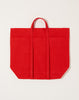Amiacalva Washed Canvas 6 Pocket Tall Tote in Red