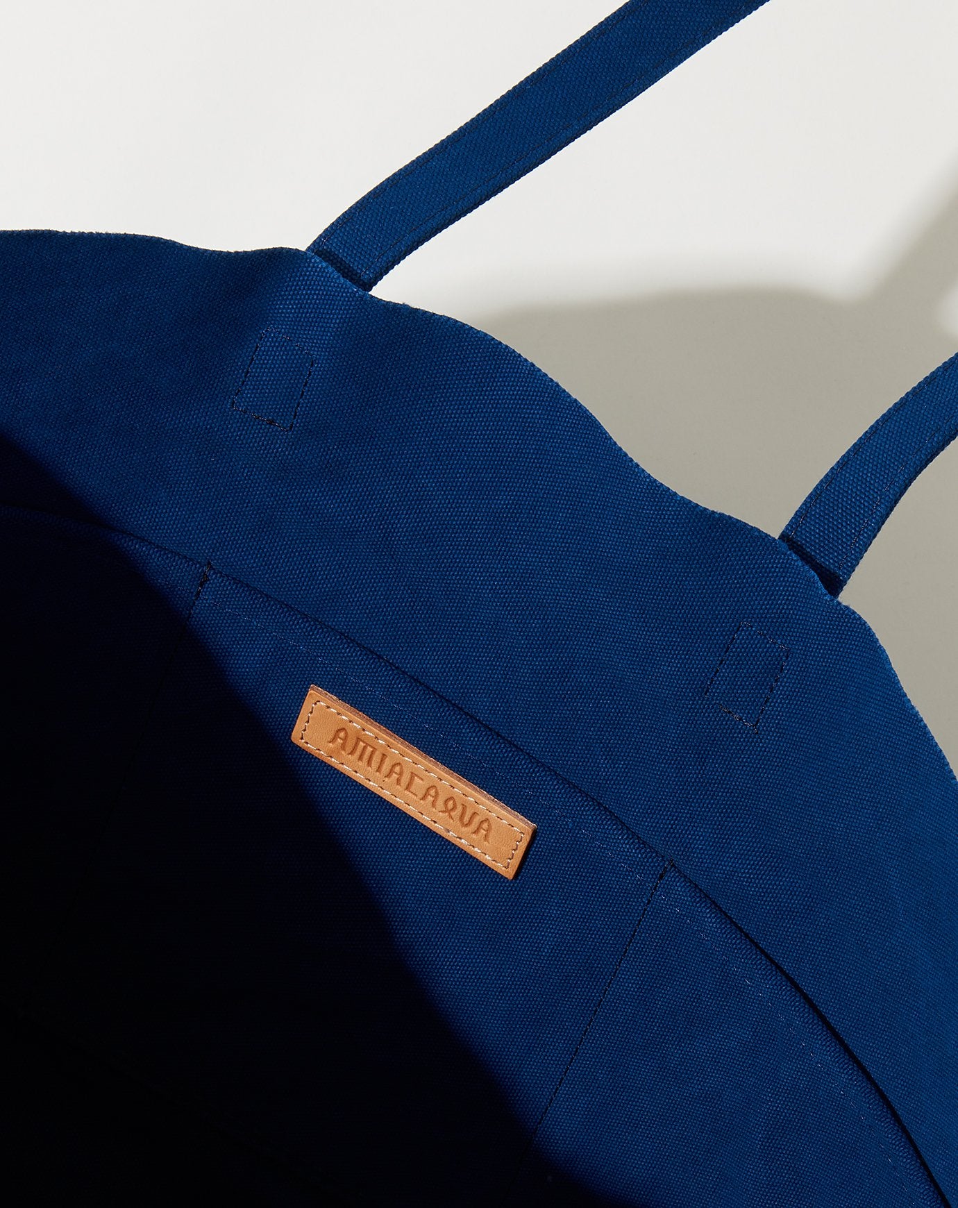 Amiacalva Washed Canvas 6 Pocket Tote in Blue
