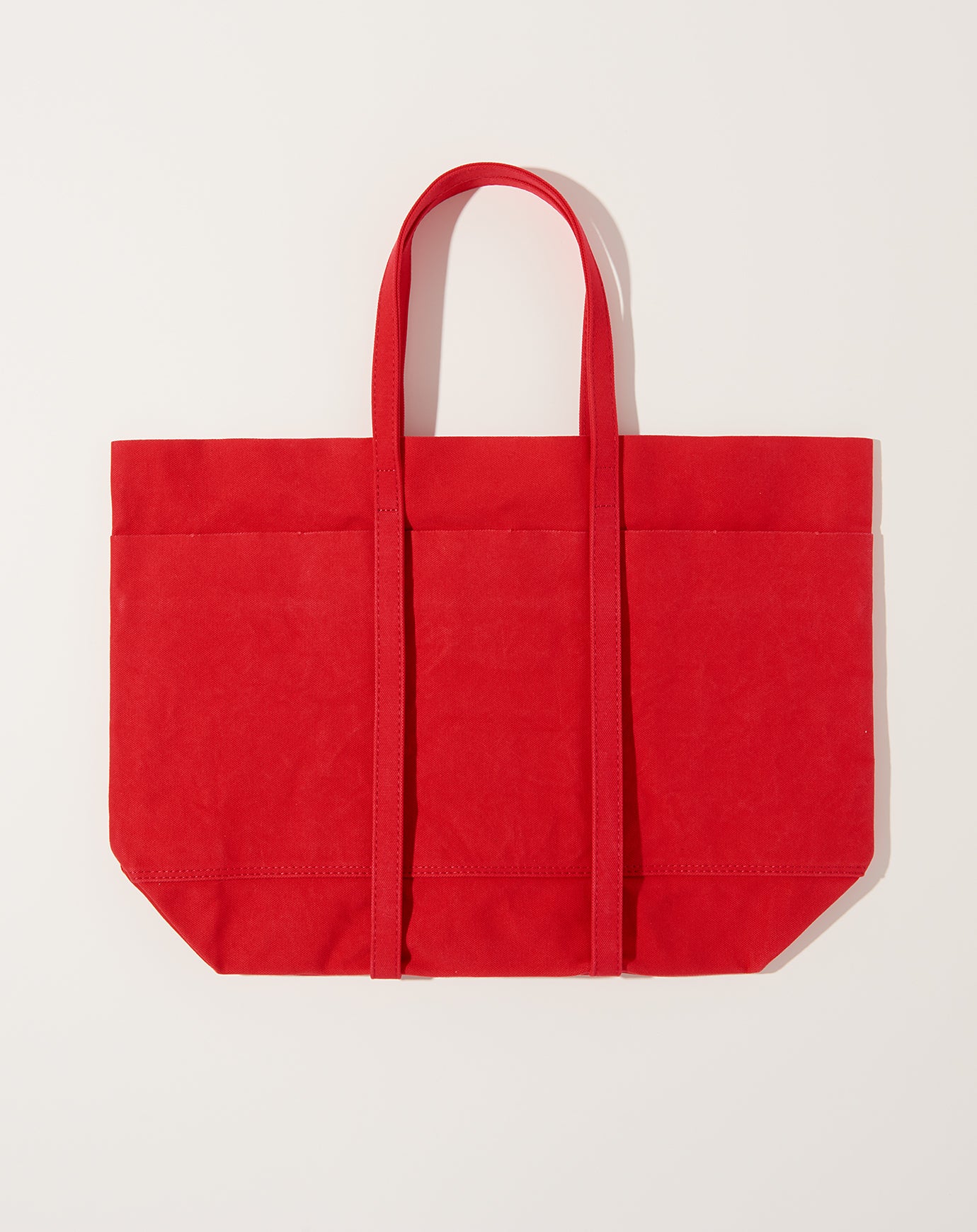 Amiacalva Washed Canvas 6 Pocket Tote in Red