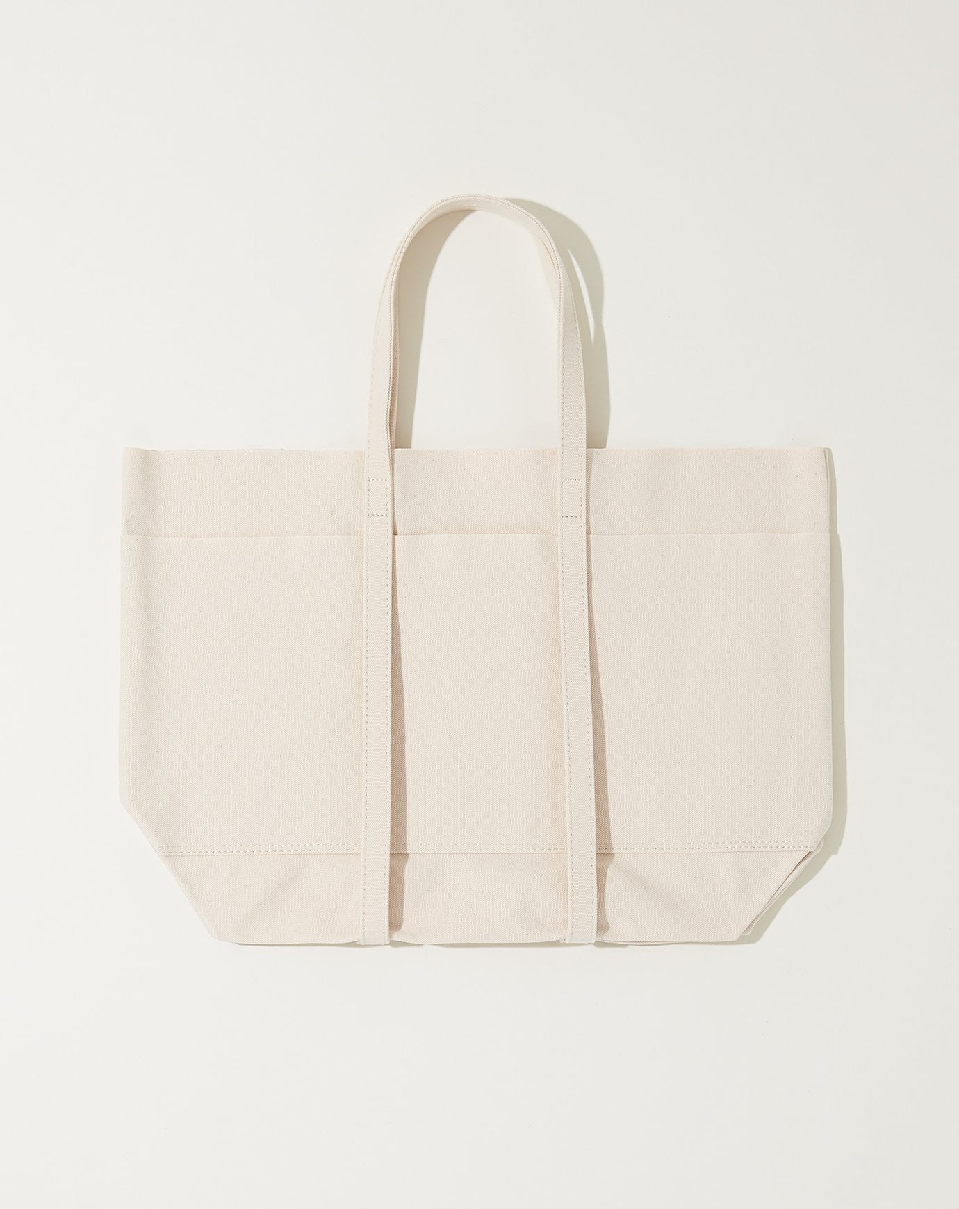 Washed Canvas 6 Pocket Tote in White | Amiacalva | Covet + Lou