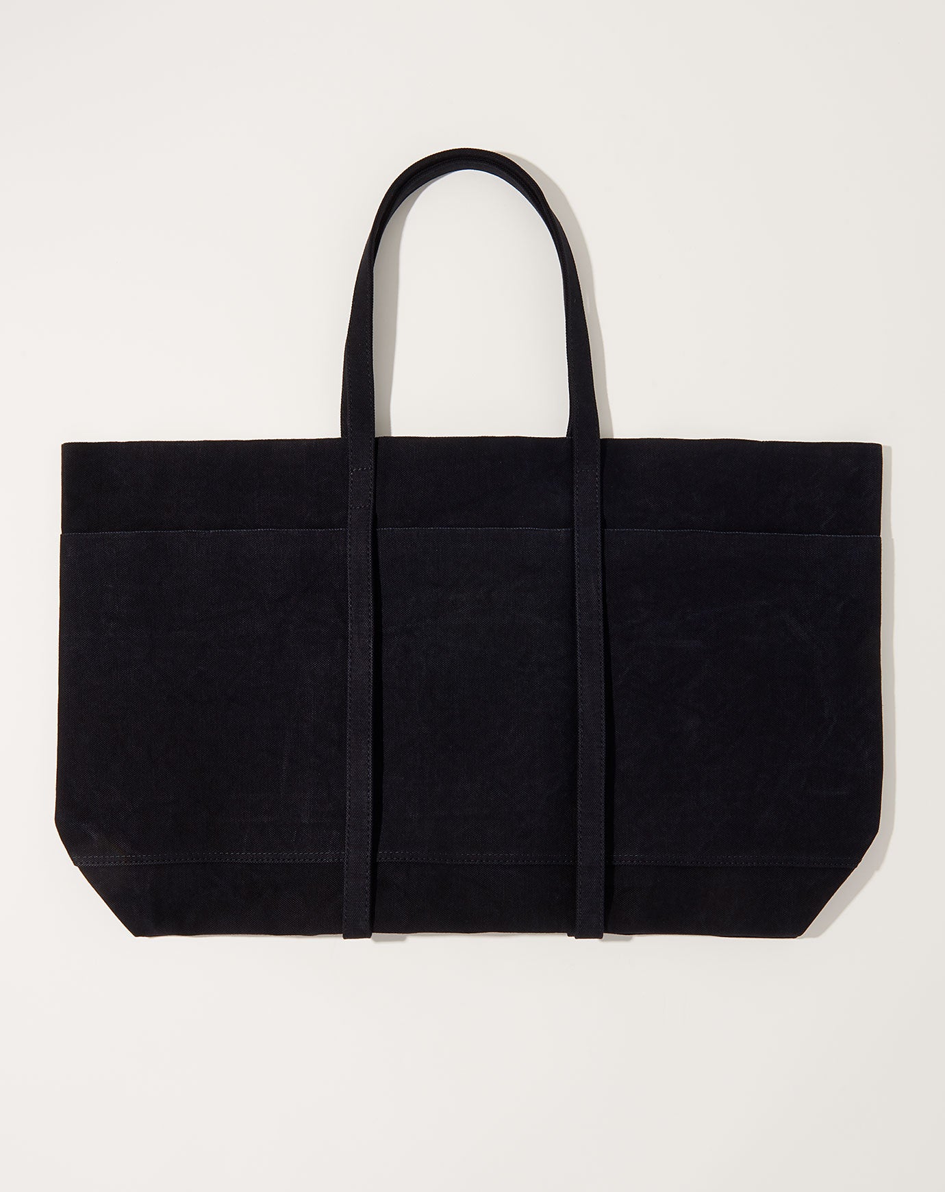 Amiacalva Washed Canvas 6 Pocket Large Tote in Black