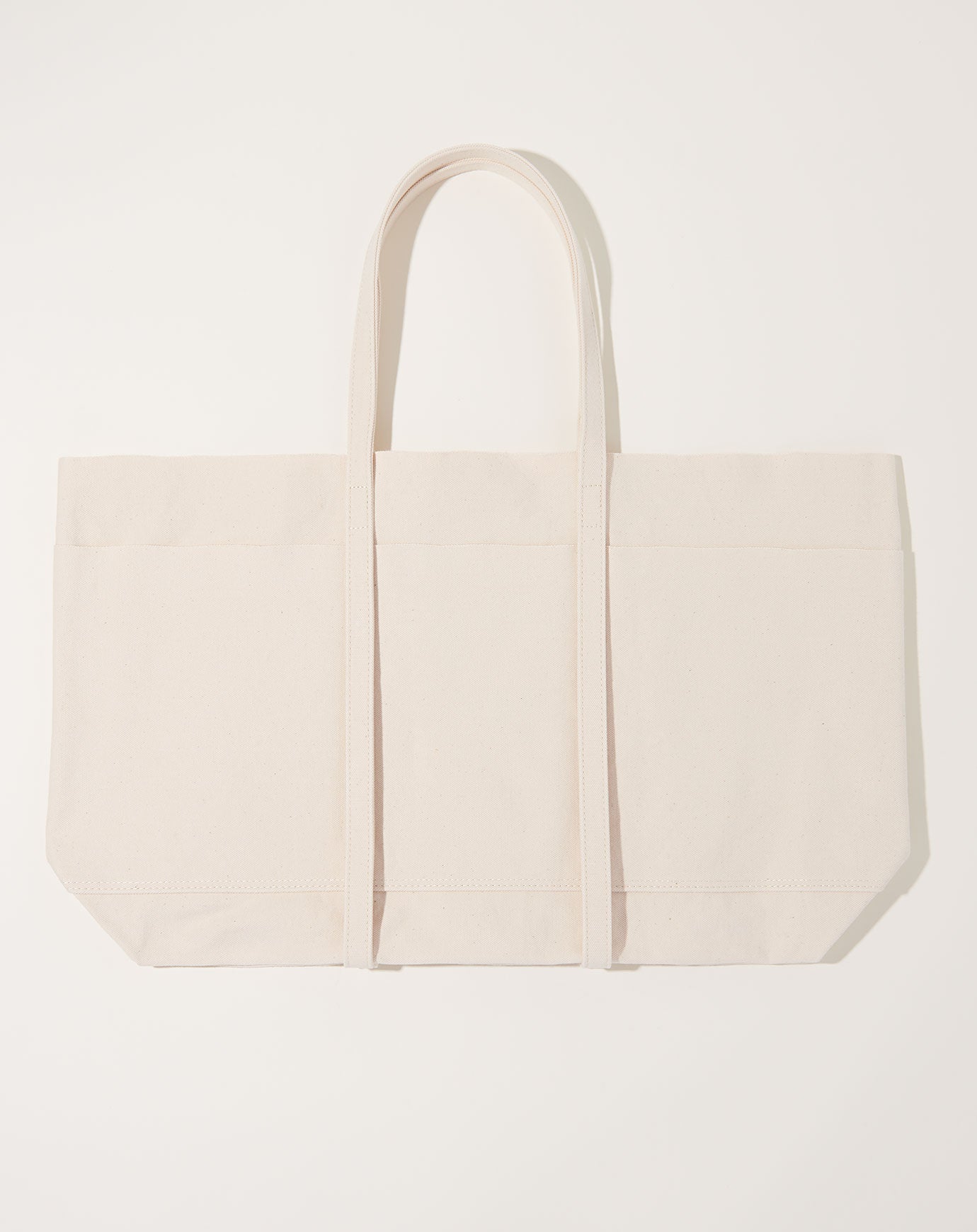 Amiacalva Washed Canvas 6 Pocket Large Tote in White