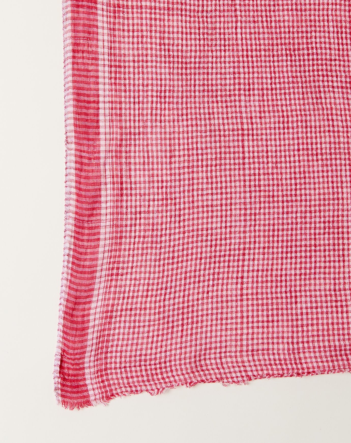 Auntie Oti Gingham Scarf in Red