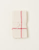 Auntie Oti Natural Napkin Set in Red