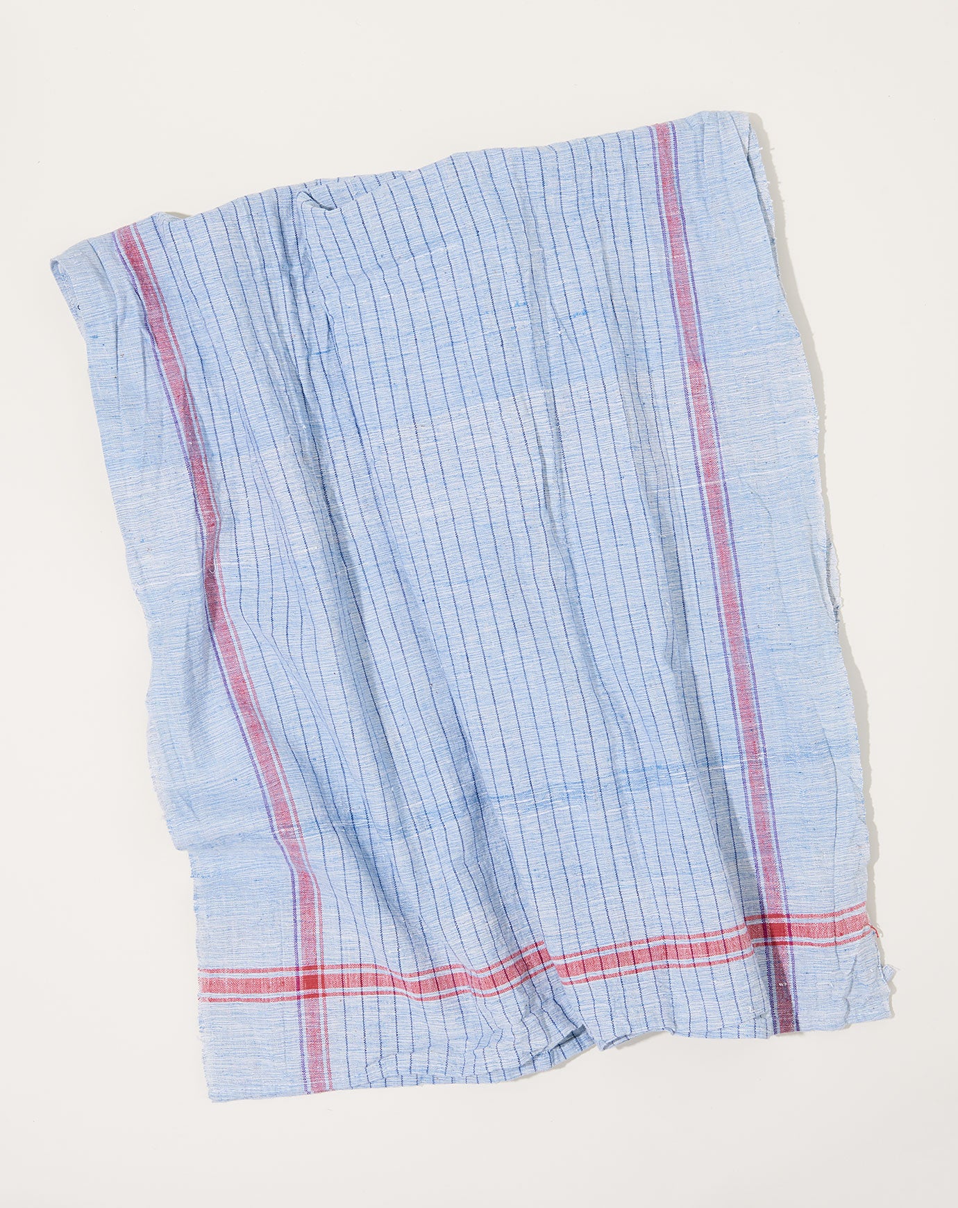 Auntie Oti Pinstripe Towel in Pale Blue