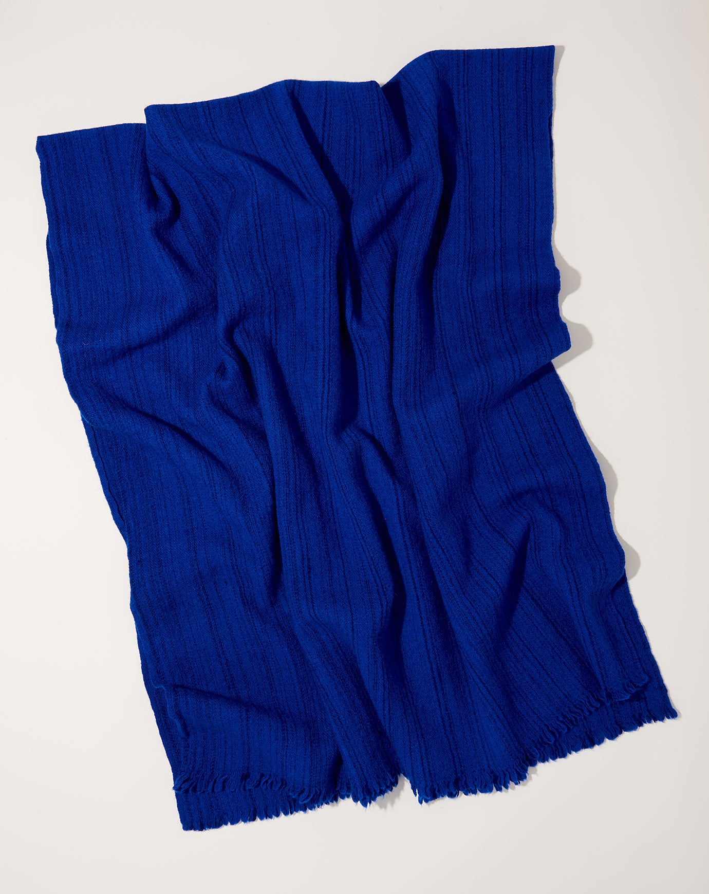 Auntie Oti Small Wool Throw in Royal