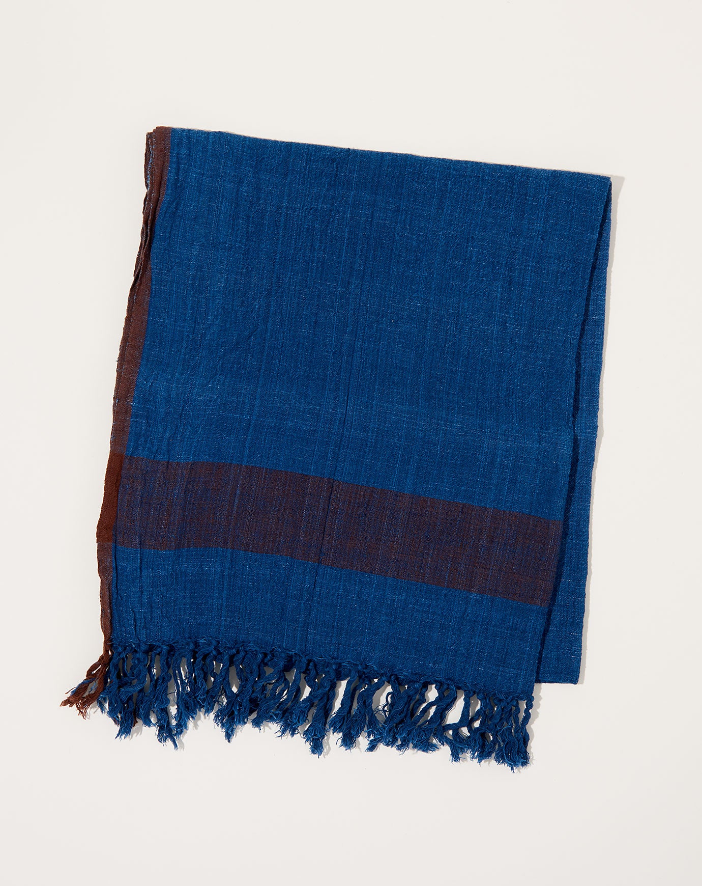 Auntie Oti Towel in Brown and Indigo