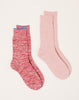 Babaco 2 Pairs Of Botanical Dyed Organic Cotton Socks in Strawberry