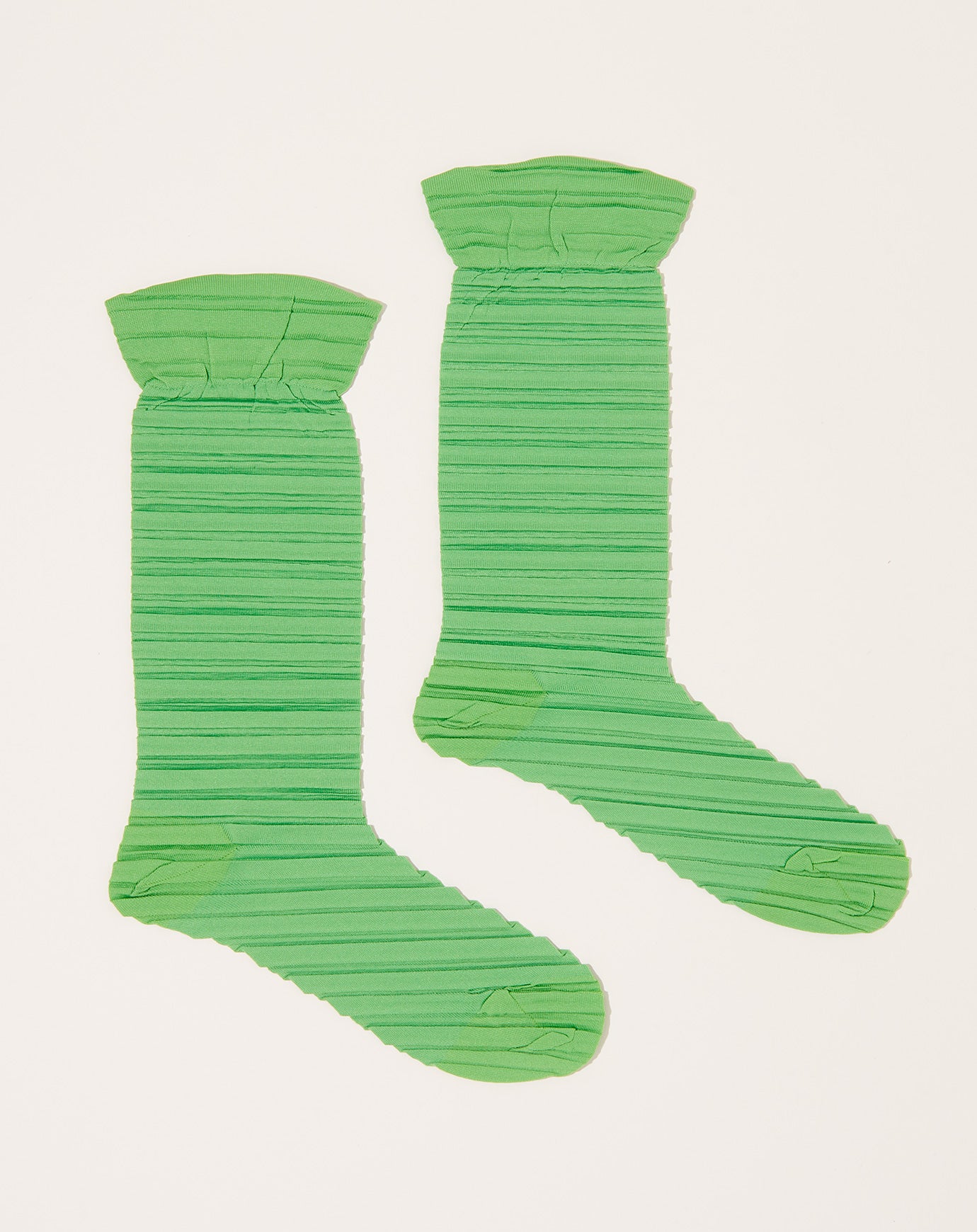 Babaco Crushed Socks in Lime Green