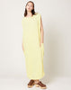Black Crane Side Corded Dress in Lemon