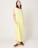 Black Crane Side Corded Dress in Lemon