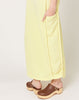 Black Crane Side Corded Dress in Lemon