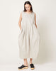 Black Crane Tulip Dress in Stone