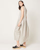 Black Crane Tulip Dress in Stone