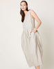 Black Crane Tulip Dress in Stone