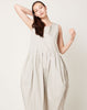 Black Crane Tulip Dress in Stone