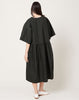 Black Crane V-Neck Dress in Shadow