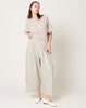 Black Crane Wide Pants in Stone