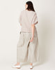 Black Crane Wide Pants in Stone