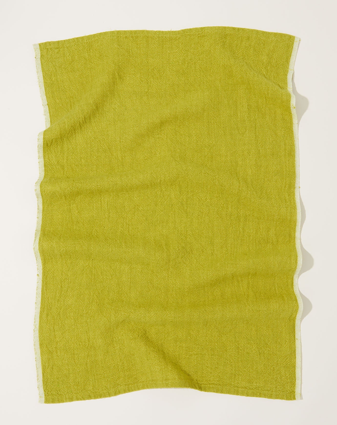 Caravan Chunky Linen Towels in Lime, Set of 2