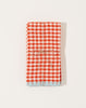 Caravan Two-Tone Gingham Napkins in Orange & Aqua, Set of 4
