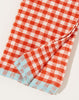 Caravan Two-Tone Gingham Napkins in Orange & Aqua, Set of 4