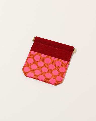 Ecology Leather Mini Pouch in Neon Pink