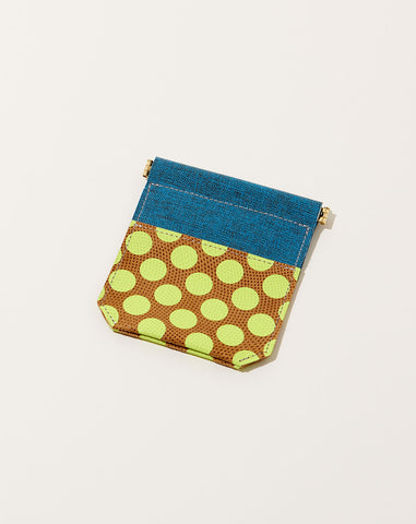 Ecology Leather Mini Pouch in Neon Yellow