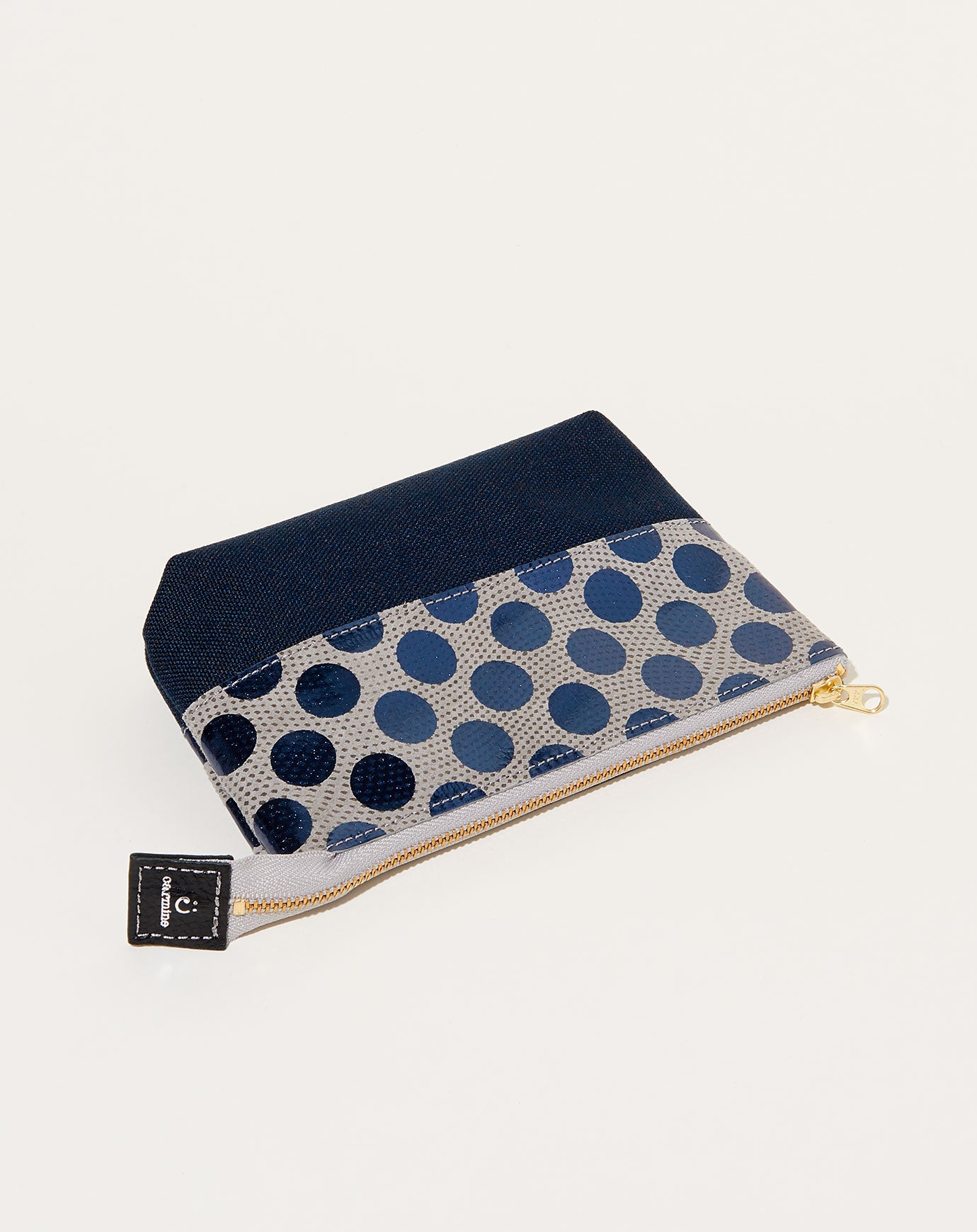 Carmine Ecology Leather Pouch in Grey