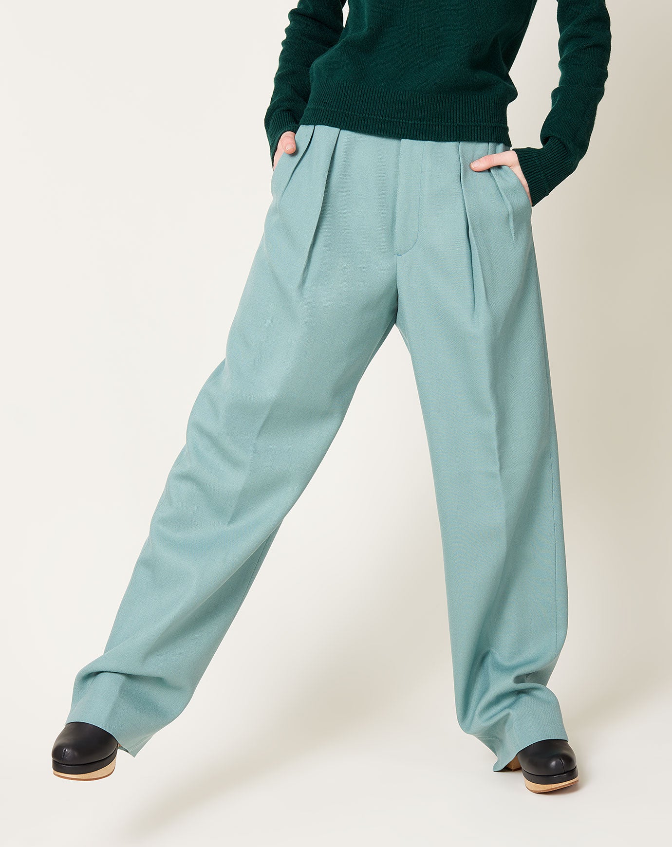 Christian Wijnants Ponza Tailored Trouser in Sage