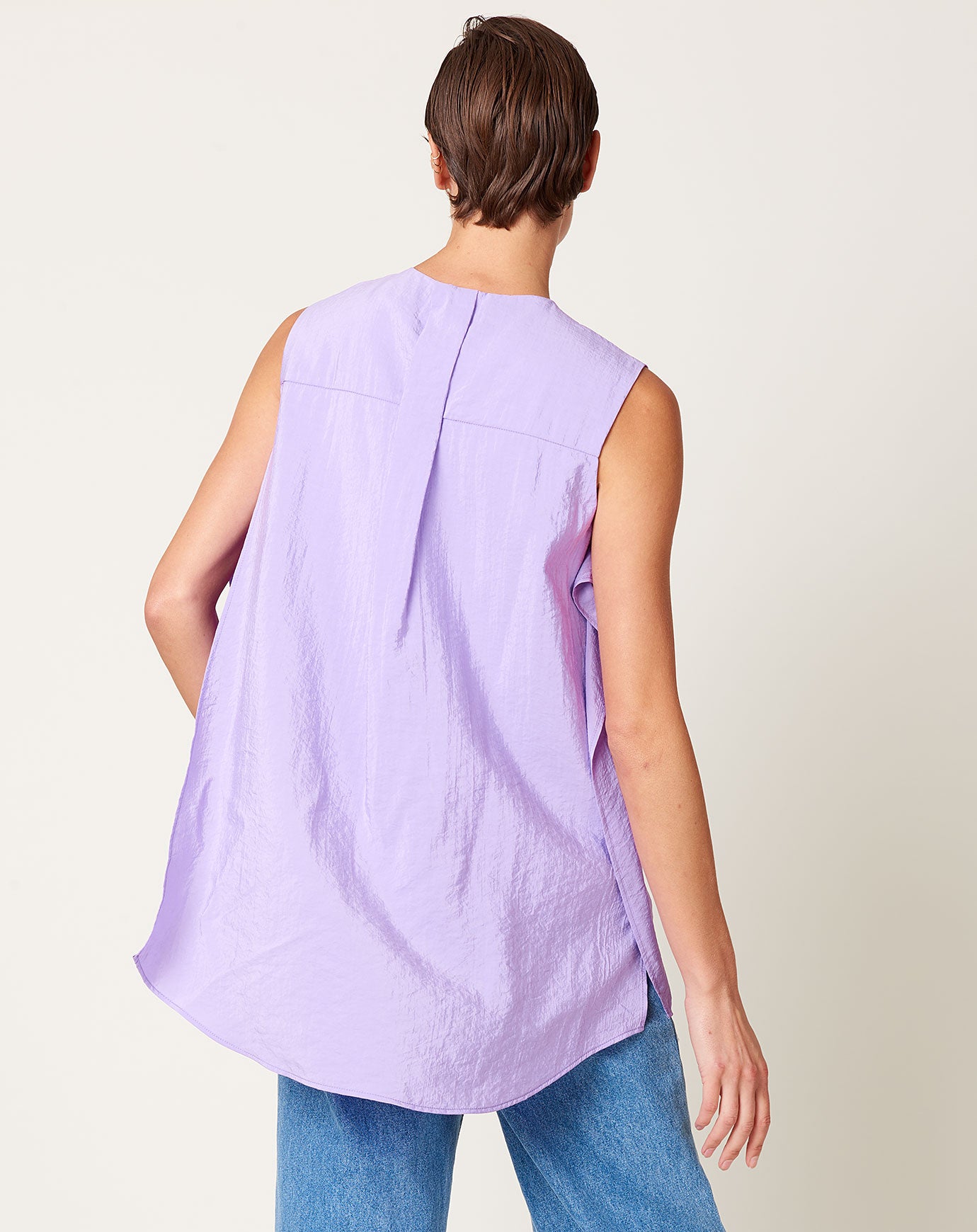 Christian Wijnants Thea Deconstructed Shirt in Violet