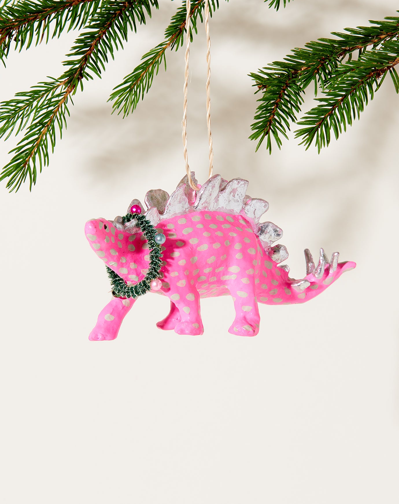 Cody Foster Merry Stegasaurus Ornament in Pink