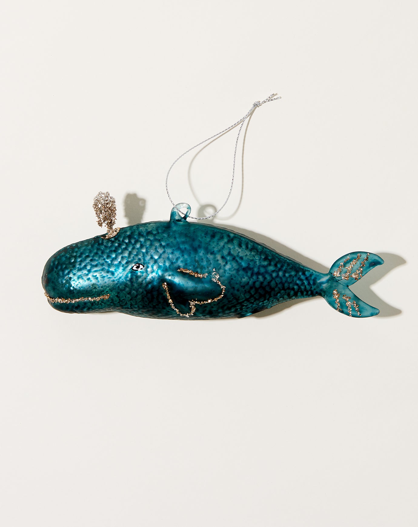 Cody Foster Victorian Whale Ornament in Dark Blue